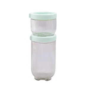 500Ml 1000Ml 1500Ml Vòng Thủy Tinh Trong Suốt Kín Dài Container Thực Phẩm Nhà Bếp Nắp Nhựa Kín Thủy Tinh Lưu Trữ Jar