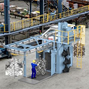 Tốc độ cao liên tục tự động thép tấm đường hầm bắn nổ máy nặng loại bỏ rỉ sét PLC động cơ động cơ bơm lõi được sử dụng - Product Image 4