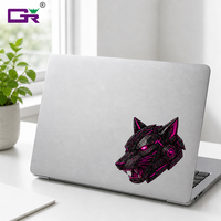 Hoja de pegatinas holográficas arcoíris personalizadas, troqueladas, con corte suave, impermeables y con purpurina para laptop y botella de agua