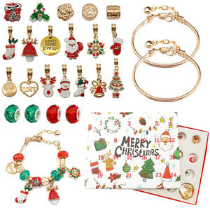 24 calendrier cloches de Noël Surprise aveugle coffret créatif fait à la main bricolage enfants Bracelet boîte-cadeau - Product Image 2