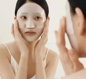 Máscara facial OEM Bangwei 40 minutos absorvida de colágeno real hidrolisado anti-rugas para cuidados com a pele
