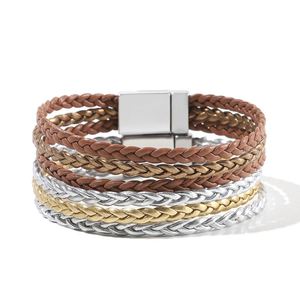 Wide Leather Bracelet Innovative FBA Friendly Transparent <b>Resin</b> Seal Holiday Gift for Women Eco-friendly Plating - Product Image 2
