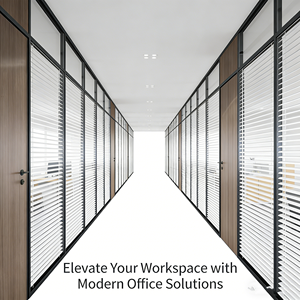 Cloison insonorisée simple SZMK 2026, cloison amovible commerciale, cloison à <span class=keywords><strong>cadre</strong></span> en aluminium pour la division des bureaux - Product Image 2