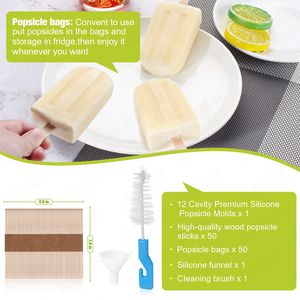 Custom Baby Kid Child Lolly Pop Silicone Ice 3D Cream Popsicle Container Mold para helado - Product Image 2