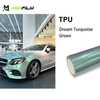 ASDFilm Film TPU Iridescent à Changement de Couleur Vert Turquoise Rêveur 7.5Mil PPF Surface Hydrophobe Amovible pour Enveloppement de Carrosserie Automobile