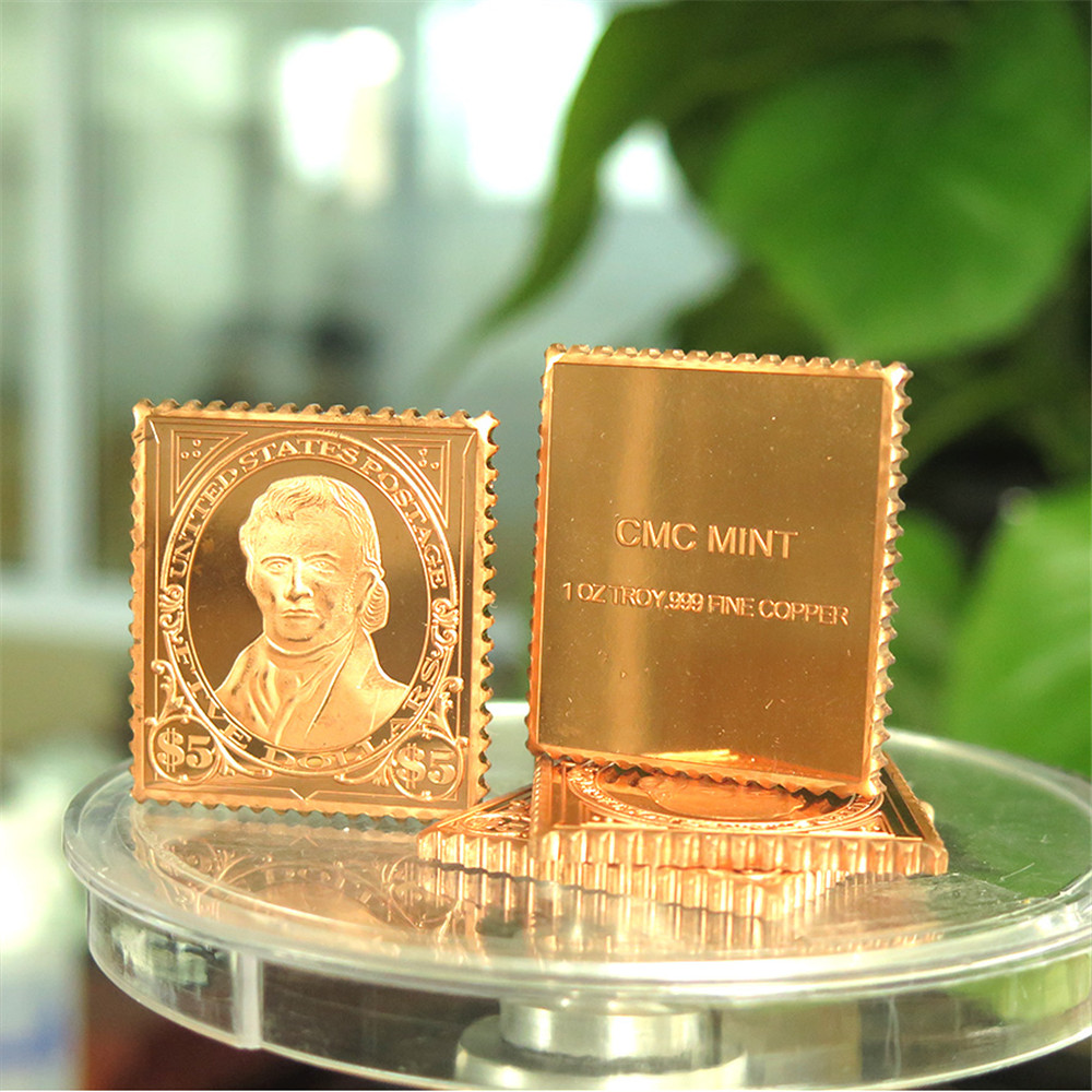 Hot selling products collectible coins custom 1 oz 999 Fine Copper Bullion $1000 USA Bill Bar