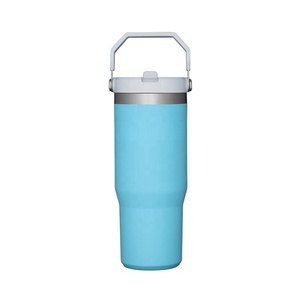 Botella de agua con aislamiento al vacío, vaso de paja con tapa de tornillo, reutilizable, a prueba de derrames y fugas - Product Image 3