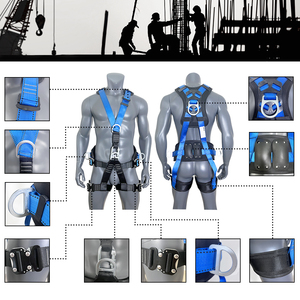 <span class=keywords><strong>Harness</strong></span> Pengaman Tubuh Penuh dengan Peredam Kejut untuk Penggunaan di Atap Bangunan Bersertifikat CE dengan D-Ring Baja Tahan Karat Kapasitas 150kg - Product Image 6