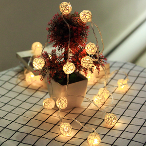 3cm Led Rattan String Lights articolo per feste di buon compleanno festa di san valentino luce a LED con bianco caldo caldo colorato - Product Image 6