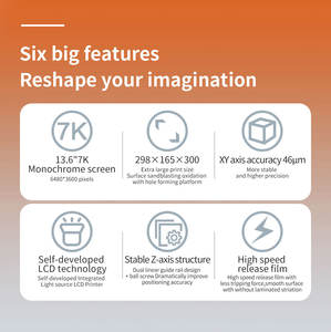 طابعة راتنج Pionext D136 ثلاثية الأبعاد كبيرة الحجم طابعة راتنج ضوء الأشعة فوق البنفسجية ثلاثية الأبعاد للأسنان الغسيل والعلاج - Product Image 5