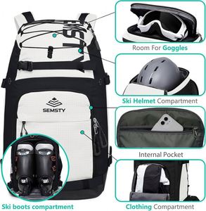 Sac à dos d'hydratation pour ski en polyester 21L, échantillon gratuit, certifié BSCI, résistant à l'eau, pour le snowboard et les voyages - Product Image 2