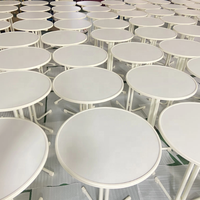Table de cocktail haute blanche nordique bon marché meubles de salle à manger extérieure pliante en plastique imperméable et durable pour événements de restaurant