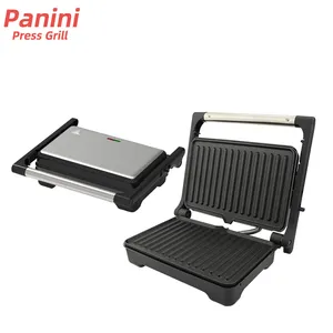Panini Maker Household Stainless Steel 1000W High Power Nonstick Pan Steak Machine Sandwich Machine