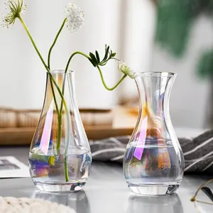 Elektro platte kleine Öffnung Glas Blütenknospe Vase