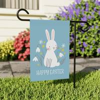 Bandera de Jardín de Doble Cara con Diseño de Conejo de Pascua, 24x32 Pulgadas, para Decoración de Jardín, Patio, Fiesta, Hogar y Exteriores
