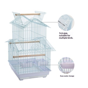 Factory Direct Sales Canary Parrot Imported Metal <strong>Decorative</strong> Villa Type Four-color Medium <strong>Birdcage</strong> Model A5004 - Product Image 1