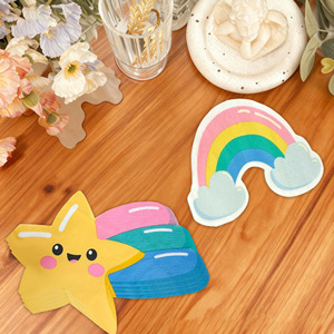 Rainbow Cloud Star <b>Tissues</b> Irregular Shape Die Cutting <b>Paper</b> Party Decor Birthday Venue Setup Props - Product Image 2