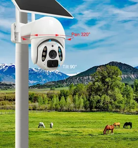 Outdoor 3MP Full HD Tuya 4G SIM Solar CCTV Camera With Full Color Night Vision