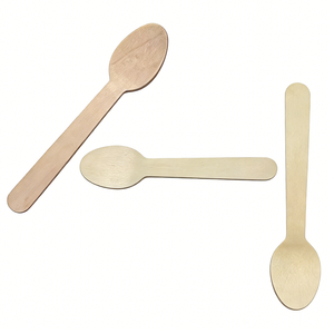 Vaisselle jetable écologique en bois 140 mm (biodégradable et recyclable) pour les restaurants de restauration rapide à emporter - Product Image 5