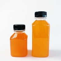 Bouteille jetable en plastique Transparent, contenant emplacement pour jus de boisson, de 200ml, 250ml, 350ml, 400ml, 500ml