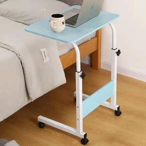 Mesita de noche móvil de escritorio de madera ajustable del fabricante chino para aprendizaje en el hogar con diseño plegable de ruedas - Product Image 5