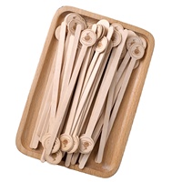 Vente en gros d'emballage en vrac écologique avec logo personnalisé Bâton de thé en bois de bouleau 110mm Agitateur de café en bois jetable