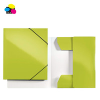 Carpeta Ecológica de Papel con Tapa Dura, Tamaño A4, 280G 330G 450G, con 3 Solapas y Bandas Elásticas para Estudio y Negocios