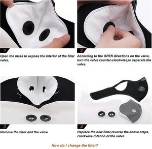 Masker hangat sepeda, masker setengah wajah pelindung telinga bersepeda dengan katup <span class=keywords><strong>Filter</strong></span> - Product Image 4