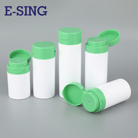 Flacon vide en plastique PP sans air, forme ovale, modèle ST49, origine Zhejiang, pour lotion, masques faciaux, shampoing, crème pour les yeux et maquillage