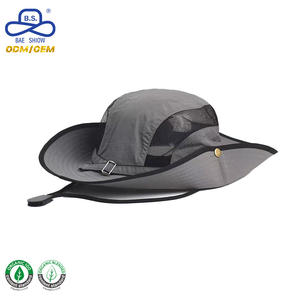 アウトドアハイキング通気性サンハットひも付きカスタムクイックドライバケット帽子メンズファッションフィッシャーマンハット - Product Image 4