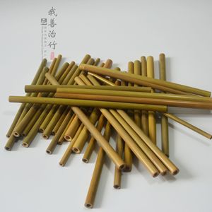 <b>Bamboo</b> Drinking <b>Straws</b> Round Solid Color Biodegradable For Milk Tea Beverage Stir Sticks Export Size ZX 03 - Product Image 4