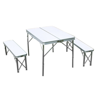 Pliable Pliable Camping Pique-Nique Alluminm Table Set 100x60 cm