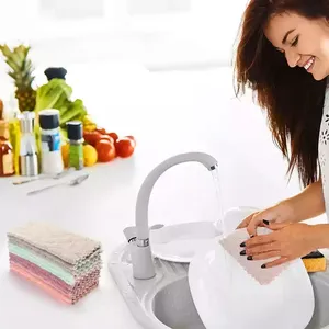 Handuk dapur, Microfiber mudah dicuci, kain pembersih tebal ajaib toko pabrik kain Terry karton peralatan dapur lap