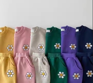 KERUI çocuk yumuşak peluş takım erkek bebek sıcak kalın kazak pantolon iki parçalı takım elbise çocuk 2025 iki parçalı Ins tarzı Jogger setleri - Product Image 4
