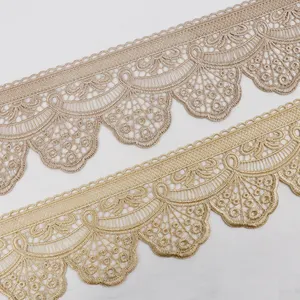 In stock wholesale water soluble lace computer embroidery 11.6cm wide Lace sofa curtain accessories lace