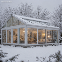 Véranda en aluminium et verre MEIXIN Orlando avec toit en pente, isolation thermique toutes saisons, imperméable, jardin d'hiver, villa, serre extérieure