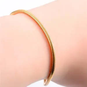 Bracelet chaîne serpent rond en acier inoxydable pour femmes et hommes, bracelet de cheville, jonc, accessoires de fabrication de bijoux pour main et pied - Product Image 5