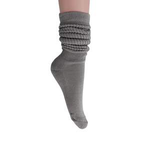 DB Chaussettes extra longues pour femmes, en coton gris, tricotées pour l'hiver, taille unique, convient aux pointures 5 à 10 - Product Image 1