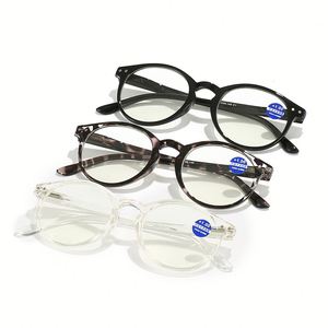 Gafas de Lectura Redondas Negras para Hombre y Mujer, con Bisagras de Resorte, Anti Luz Azul, Precio de Mayoreo - Product Image 1