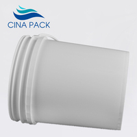Couvercle inviolable de qualité alimentaire 25 litres Seau en plastique de 6.5 gallons Fûts en plastique