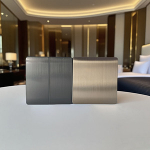 <span class=keywords><strong>MGA</strong></span> spazzolato oro retrò acciaio inossidabile decorativo 86 luce fioca interruttore quadrato Uk interruttori piatti - Product Image 5