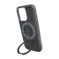 Étui de téléphone en fibre de carbone résistant aux chocs, revêtement en fibre de verre pour iPhone 16 17 Pro Max, protection de sécurité professionnelle