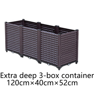 Caja de plantación de terraza de jardín, cama elevada, maceta vegetal, maceta de jardín elevada de plástico - Product Image 1