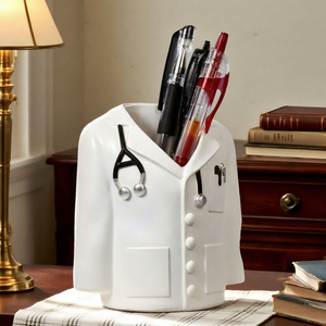 Porte-<span class=keywords><strong>stylo</strong></span> et organisateur de crayons personnalisé MY Doctor, vase à fleurs en résine fait à la main pour la décoration de bureau et d'école - Product Image 2