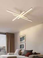Plafonniers Led modernes Luminaire noir à gradation Lustre encastré Plafonniers Led géométriques