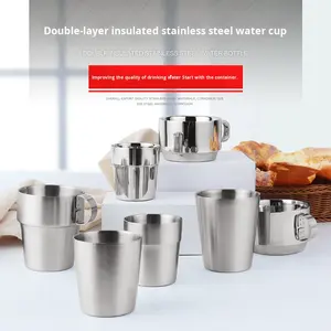 كوب هدايا تجارية مخصص صديق للبيئة من الفولاذ المقاوم للصدأ 304، كوب للقهوة والبيرة بتصميم عصري شامل - Product Image 3