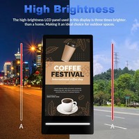 Écran publicitaire intelligent portable sur pied de 43 pouces pour extérieur, panneau LCD, totem alimenté par batterie, OEM SDK, garantie 1 an
