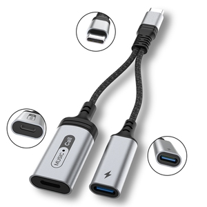 Nouvel adaptateur de prise audio Light-ing vers Type <span class=keywords><strong>C</strong></span> avec charge de type <span class=keywords><strong>C</strong></span> pour téléphone - Product Image 1