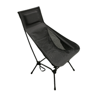 Chaise d'extérieur à dossier haut et quatre pieds en fer Oxford – Chaise pliante stable anti-affaissement pour la plage, le camping et les pique-niques