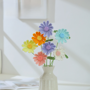 Best Selling Style Crochet <strong>Flower</strong> Snowberry Megaphyll Handmade Finished Product Trending Knitted Yarn <strong>Flowers</strong> for Global Market - Product Image 3